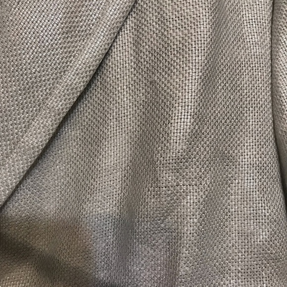 Micheal Kors  size 12 silver linen blend jacket 3/4 sleeve - Picture 8 of 8